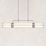 Acrylic Column Linear Pendant - Silver complete fixture
