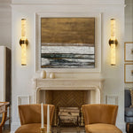 Anello Modern Linear Alabaster Sconce by Dalmivik, product or room detail view