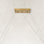 Crystal Ribbon Oval Chandelier, 36 in - 36 in / Brushed Brass complete fixture