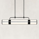 Acrylic Column Linear Pendant - Black complete fixture