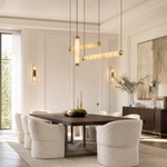 Linea Modern Brass Linear Pendant Light by Dalmivik, product or room detail view