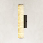 Resin Column Wall Sconce, 20 in - Black complete fixture