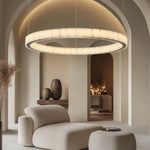 Madison Round Alabaster Chandelier by Dalmivik, product or room detail view