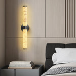 Anello Alabaster Black Wall Sconce 24" H by Dalmivik, product or room detail view
