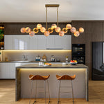 Modern Round Alabaster Chandelier by Dalmivik, product or room detail view