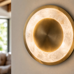 Anello Modern Alabaster Ceiling Light by Dalmivik, product or room detail view
