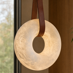 Anello Modern Alabaster Ring Pendant Light by Dalmivik, product or room detail view