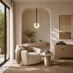 Anello Modern Alabaster Ring Pendant Light by Dalmivik, product or room detail view