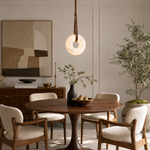 Anello Modern Alabaster Ring Pendant Light by Dalmivik, product or room detail view