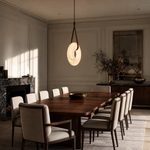Anello Modern Alabaster Ring Pendant Light by Dalmivik, product or room detail view