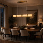 Celine Contemporary Alabaster Light Pendant 39.4" L by Dalmivik, product or room detail view