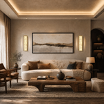 Celine Minimalist Alabaster Wall Sconce by Dalmivik, product or room detail view