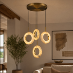 Cascata Cluster Alabaster Ring Chandelier by Dalmivik, product or room detail view