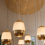 Cascata Modern Alabaster Cluster Pendant Light by Dalmivik, product or room detail view