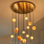 Cascata Planet Modern Cluster Chandelier 31.5" D by Dalmivik, product or room detail view