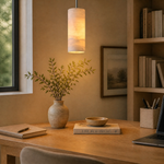 Anello Cylinder Alabaster Pendant Light Nickel by Dalmivik, product or room detail view