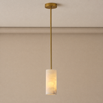 Anello Cylinder Alabaster Pendant Light by Dalmivik, product or room detail view
