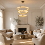 Cristallo Modern Tiered Ring Chandelier by Dalmivik, product or room detail view