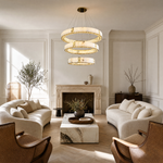 Cristallo Modern Tiered Ring Chandelier by Dalmivik, product or room detail view