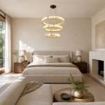 Cristallo Modern Tiered Ring Chandelier by Dalmivik, product or room detail view