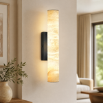 Cylinder Alabaster Wall Sconce 500 Single - Black by Dalmivik, product or room detail view