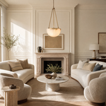 Ellune Modern Alabaster Bowl Chandelier by Dalmivik, product or room detail view