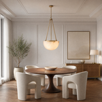 Ellune Modern Alabaster Bowl Chandelier by Dalmivik, product or room detail view