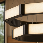 Facetra Hexagonal Black Ring Chandelier by Dalmivik, product or room detail view