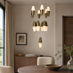 Fiamora Alabaster Cascading Chandelier Modern by Dalmivik, product or room detail view