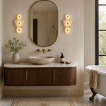 Hollis Alabaster Wall Sconce Light Modern by Dalmivik, product or room detail view