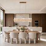 Hollis Modern Alabaster Linear Pendant Light by Dalmivik, product or room detail view