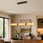 Linea Modern Linear Alabaster Pendant Light by Dalmivik, product or room detail view