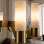 Livia Modern Alabaster Hanging Light Fixtures by Dalmivik, product or room detail view