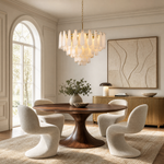 Olivia Modern Alabaster Feathery Chandelier by Dalmivik, product or room detail view