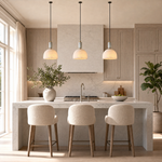 Elspeth Alabaster Dome Pendant Light by Dalmivik, product or room detail view