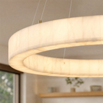 Alabaster Square Large Ring Chandelier 770 - Copper by Dalmivik, product or room detail view