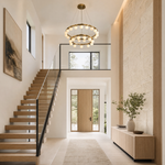 Orbita Modern Round Ring Chandelier by Dalmivik, product or room detail view