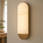 Ovale Alabaster Modern Wall Lamp by Dalmivik, product or room detail view