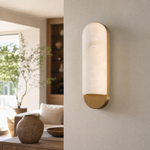 Ovale Alabaster Modern Wall Lamp by Dalmivik, product or room detail view