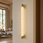 Pillar Light Slim Rod Alabaster Column Wall Sconce by Dalmivik, product or room detail view