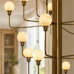 Ramo Alabaster Foyer Large Chandelier by Dalmivik, product or room detail view