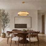 Vivian Modern Alabaster Round Chandelier by Dalmivik, product or room detail view