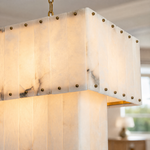 Vivian Modern Rectangular Dining Chandelier by Dalmivik, complete fixture view