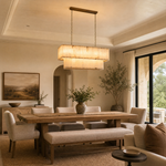 Vivian Modern Rectangular Dining Chandelier by Dalmivik, product or room detail view