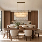 Vivian Modern Rectangular Dining Chandelier by Dalmivik, product or room detail view