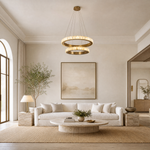 Votelle Alabaster Double Ring Chandelier by Dalmivik, product or room detail view