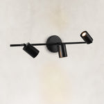 Adjustable Triple Cylinder Picture Light in Matte Black - alternate angle