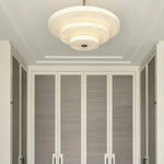 Alabaster Bronze & White LED Chandelier – Elegant 33‑Inch by Dalmivik, product or room detail view