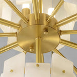 Alabaster Chandelier – Elegant Brass & White Alabaster Light Fixture by Dalmivik, product or room detail view