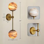 Alabaster Double Spherical Wall Lamp by Dalmivik, product or room detail view